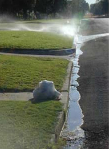 sprinkler runoff